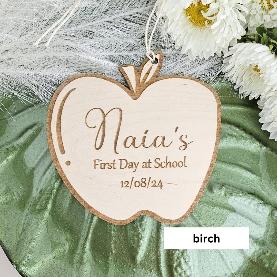 Personalised First Day of School Wooden Keepsake Plaque - Engraved Nursery Decor