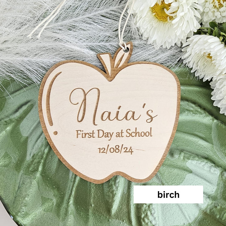 Personalised First Day of School Wooden Keepsake Plaque - Engraved Nursery Decor
