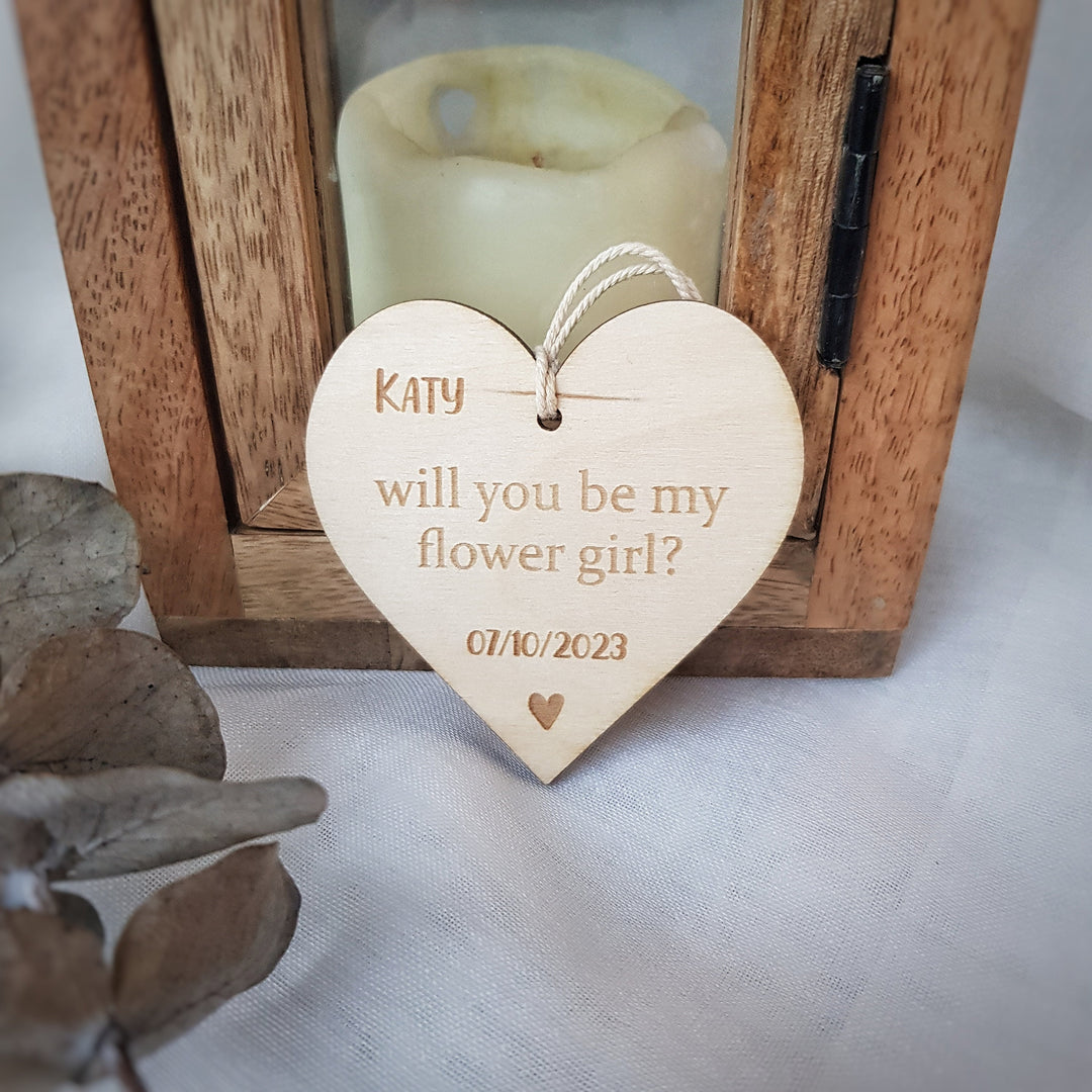 Personalised Will You Be My Bridesmaid Plaque, Bride Squad Proposal Ornament, Wooden Rustic Keepsake, Maid of Honour, Flower Girl