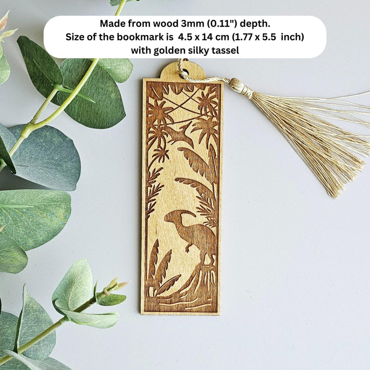 Personalised Dinosaur Wooden Bookmark, Laser Engraved Book Lover Gift - Birthday, Children, School and Nursery Leavers