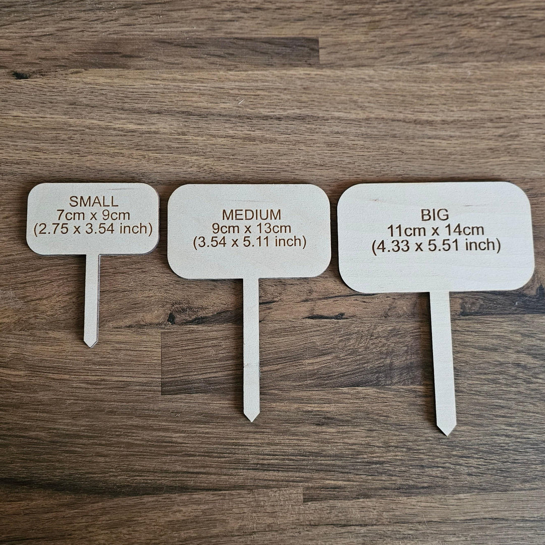 Personalized Laser Cut Plant Markers - Custom Engraved Gifts for Plant Lovers