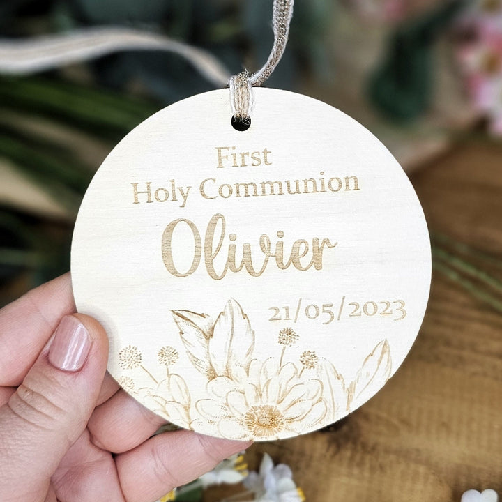 Personalised First Holy Communion Keepsake - Wooden Rustic Gift - Pamiatka Pierwszej Komunii Swietej - Baptism Christening Confirmation