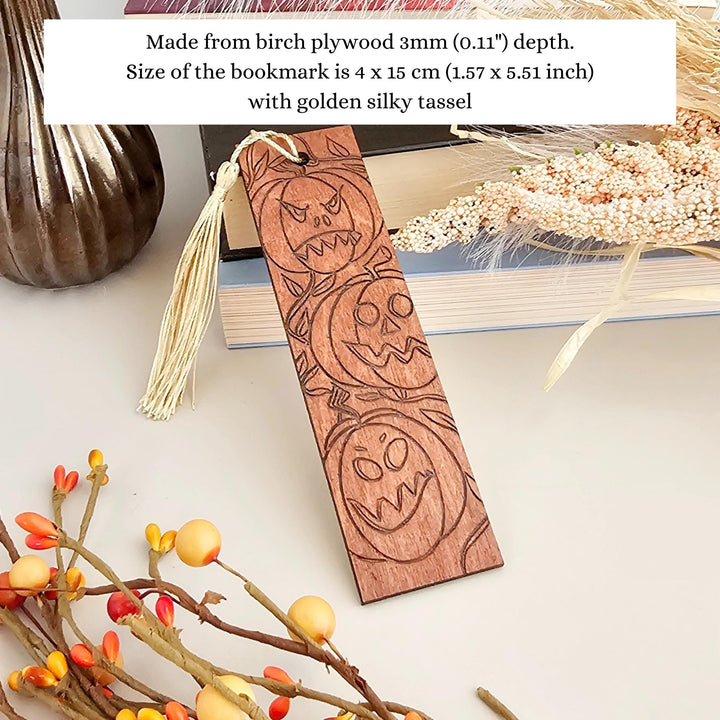 Halloween Ghost  Pumpkin Bookmark - Spooky Autumn Reading Accessory