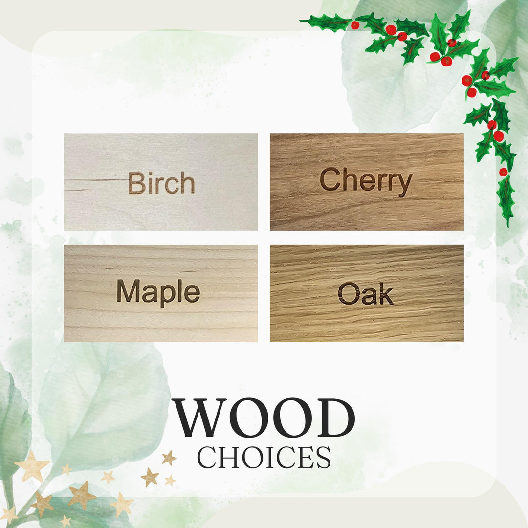Personalised Baby's First Christmas Tree Bauble - Custom Name Wooden Ornament - Snowflakes Star Bauble
