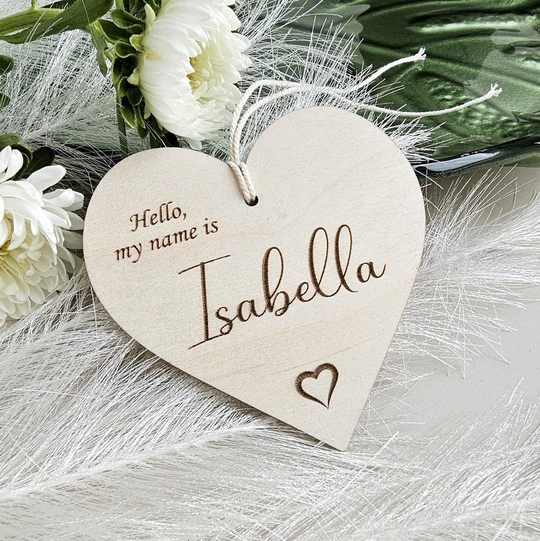 Personalised New Baby Keepsake, Wooden decoration, Newborn announcement, Gifts for New Parents