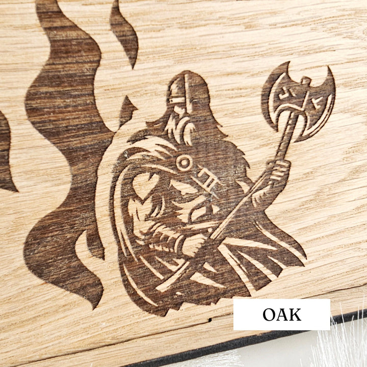 Personalised Wooden Birthday Plaque – Medieval Knight Gift for Him