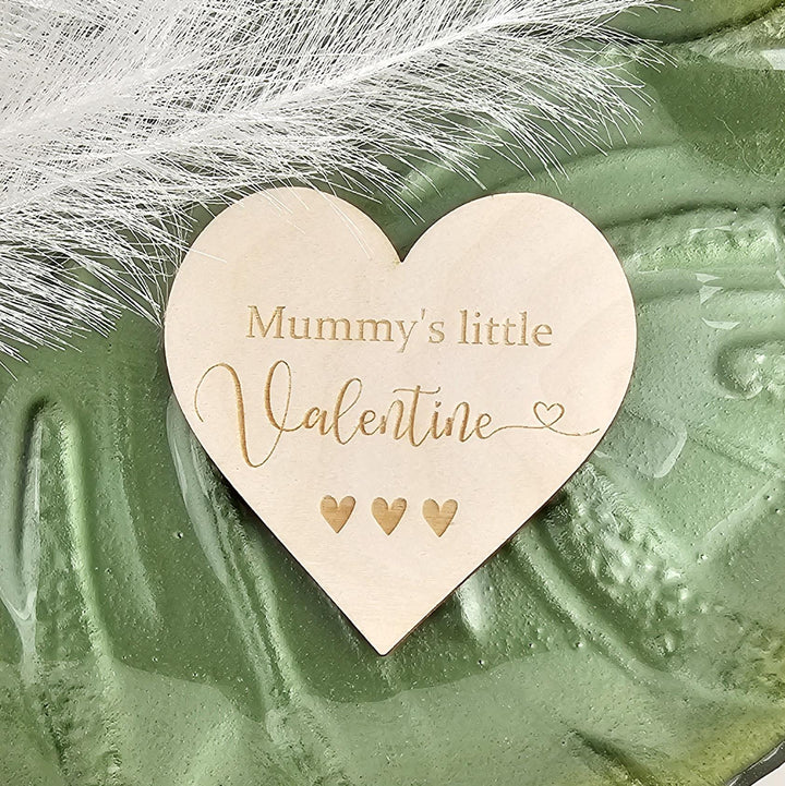 Wooden Baby Announcement Our little Valentine | Milestone Card / Discs Photo Prop Plaque | Social Media Flat Lay Prop