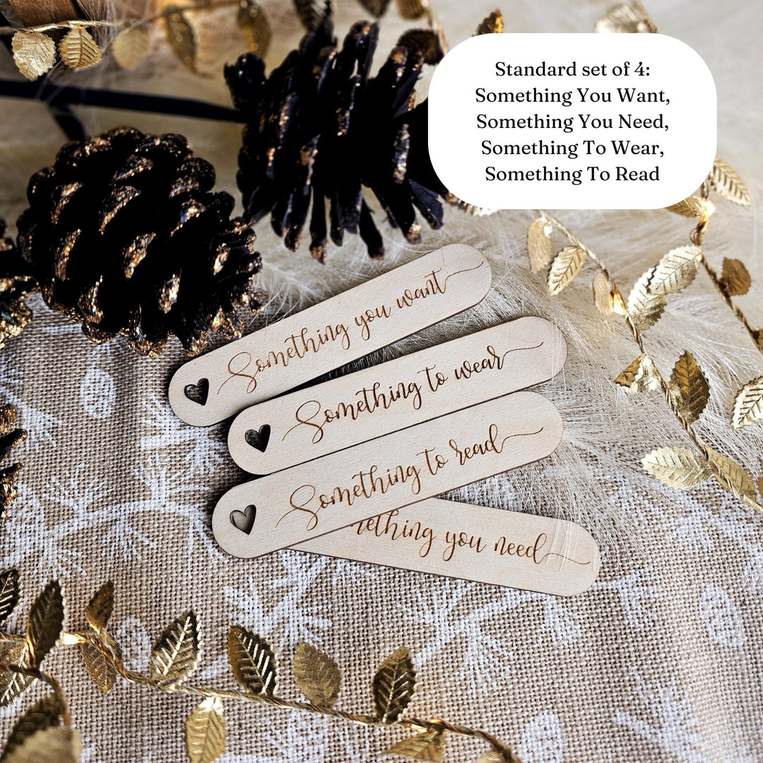Personalised Wooden Christmas Gift Tags - Sustainable Reusable Holiday Present Wrapping