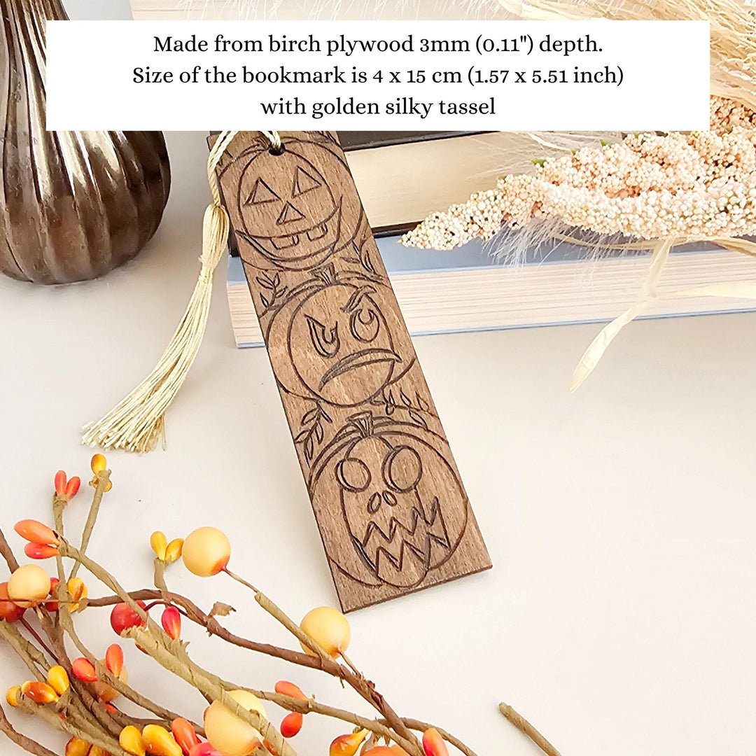Halloween Ghost  Pumpkin Bookmark - Spooky Autumn Reading Accessory
