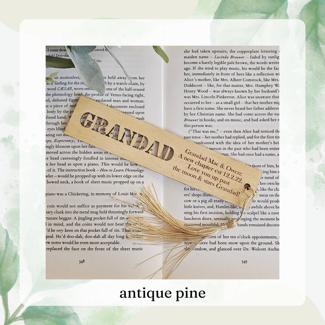 Personalised Wooden Bookmark - A Thoughtful Gift for Father's Day, Birthdays, and Dads Stepdad Grandads Boyfriend Brother Uncle Teachers