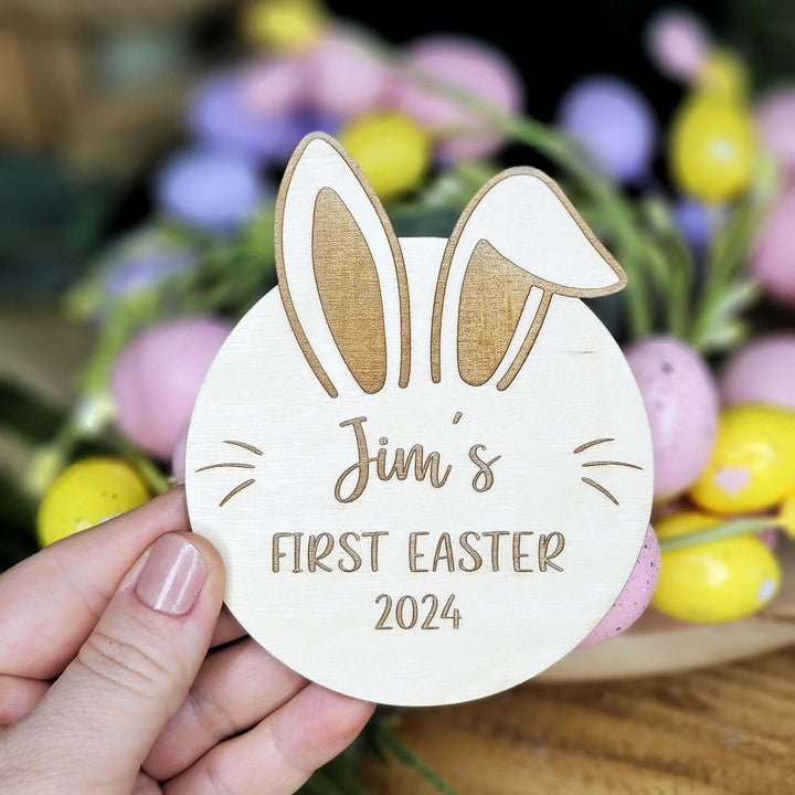 Baby's First Easter Wood Plaque: Personalised Milestone Photo Prop