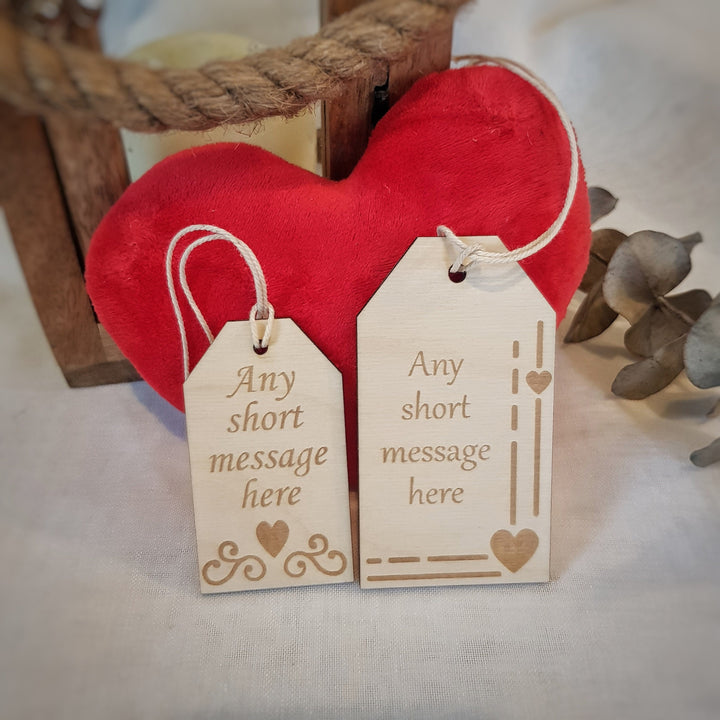 Romantic Wooden Keepsake Token - Personalised Love Plaque for Valentine's Wedding Anniversary Celebration