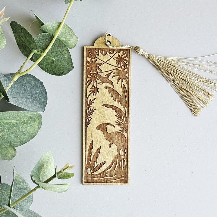 Personalised Dinosaur Wooden Bookmark, Laser Engraved Book Lover Gift - Birthday, Children, School and Nursery Leavers