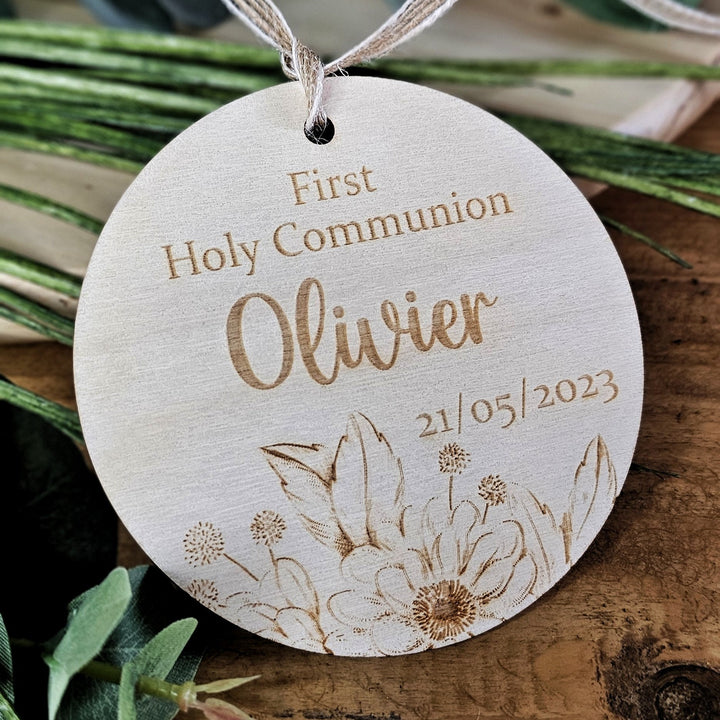 Personalised First Holy Communion Keepsake - Wooden Rustic Gift - Pamiatka Pierwszej Komunii Swietej - Baptism Christening Confirmation