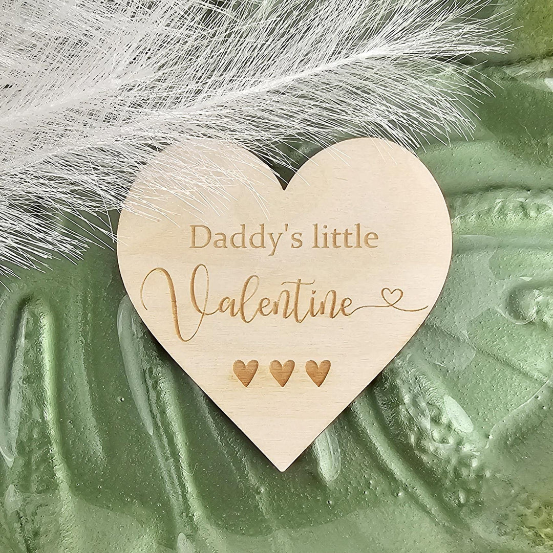 Wooden Baby Announcement Mummy's little Valentine | Milestone Card / Discs Photo Prop Plaque | Social Media Flat Lay Prop