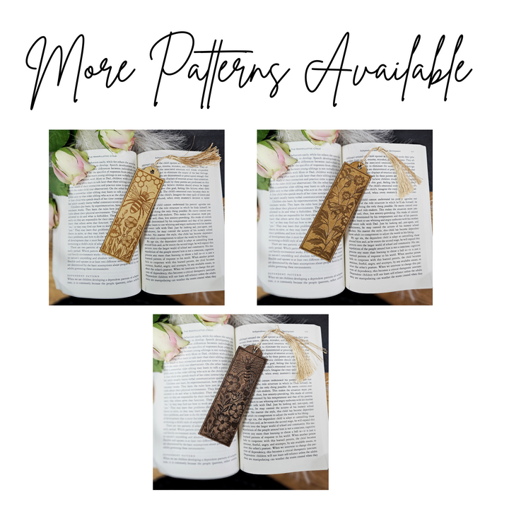 Bee Wooden Bookmark, Personalised Laser Engraved Gift for Book Lover