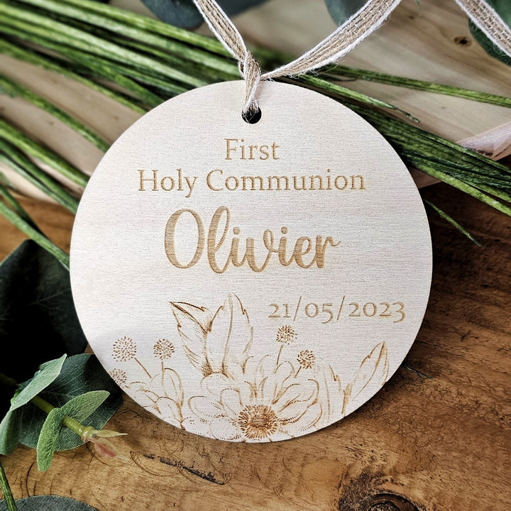 Personalised First Holy Communion Keepsake - Wooden Rustic Gift - Pamiatka Pierwszej Komunii Swietej - Baptism Christening Confirmation