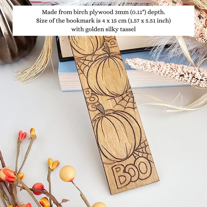 Halloween Ghost  Pumpkin Bookmark - Spooky Autumn Reading Accessory