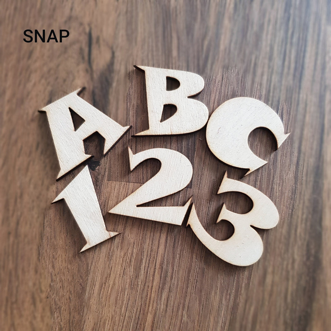 Wooden Craft Letters and Numbers Laser Cut Alphabet, Height 2-15cm -  Home Decor and DIY Projects