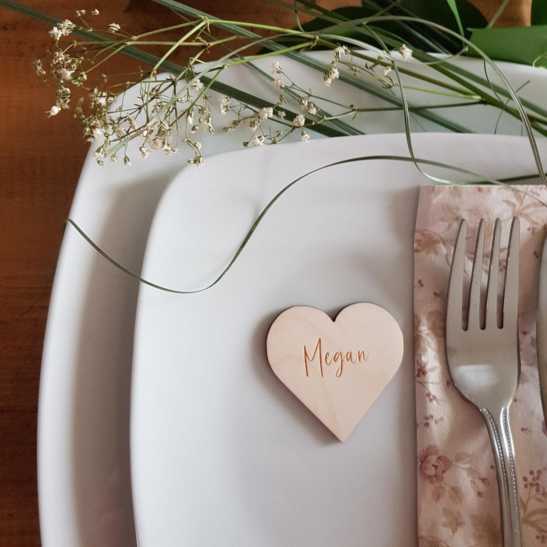 Rustic Wedding Name Place Settings, Wedding Favours, Personalised Placement Cards Natural Wedding Wooden Table Decoration