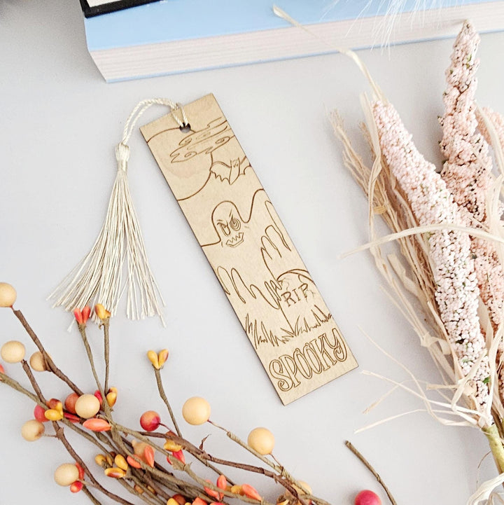 Halloween Ghost  Pumpkin Bookmark - Spooky Autumn Reading Accessory