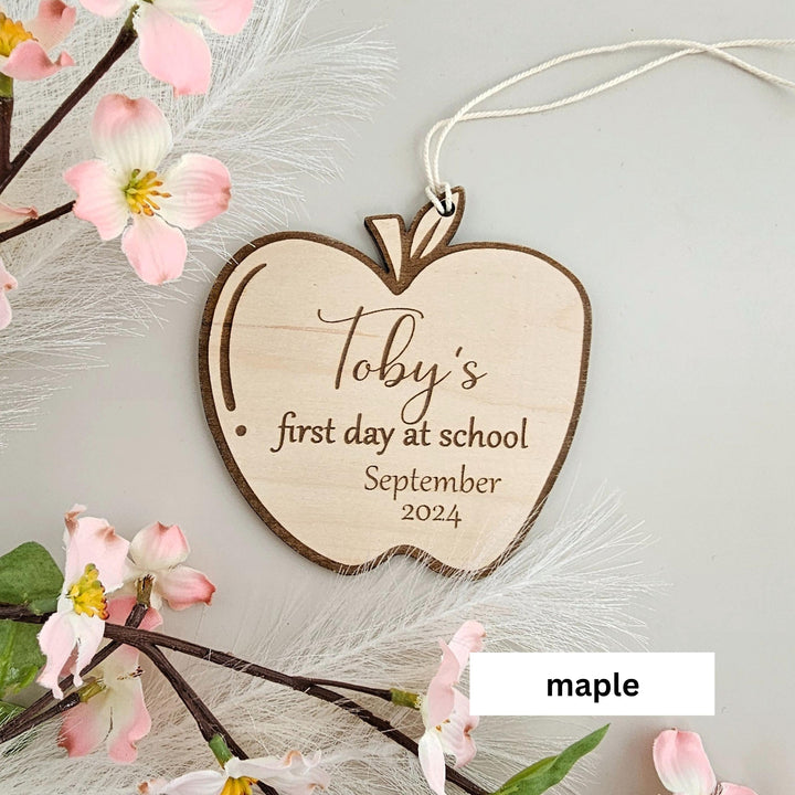 Personalised First Day of School Wooden Keepsake Plaque - Engraved Nursery Decor