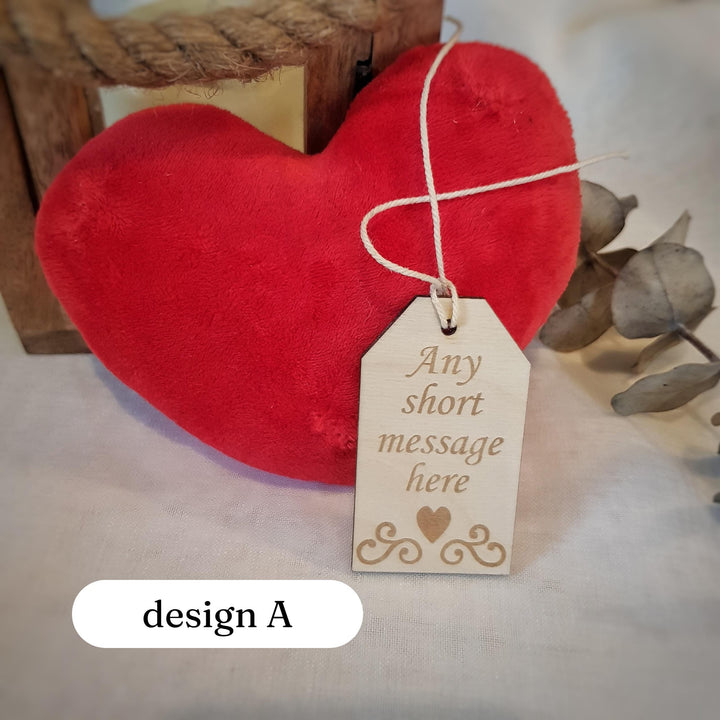 Romantic Wooden Keepsake Token - Personalised Love Plaque for Valentine's Wedding Anniversary Celebration