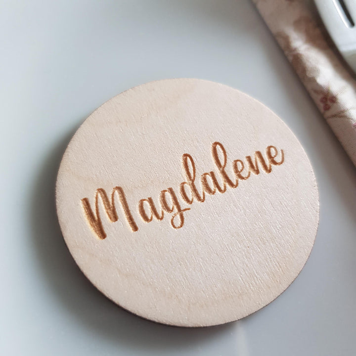 Custom Wedding Name Place Settings, Wedding Favours, Personalised Placement Cards, Natural Wedding Wooden Table Decoration