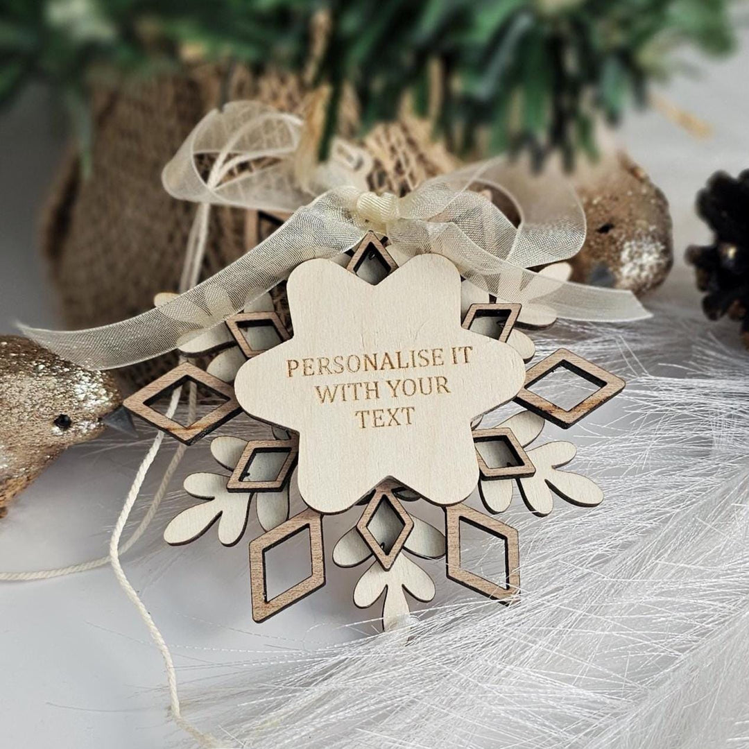 Baby’s First Christmas Ornament – Personalised Wooden Keepsake Decoration