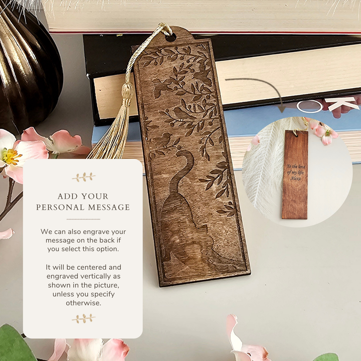 Cat Wooden Bookmark – Custom Engraved Bookmark for Book Lovers