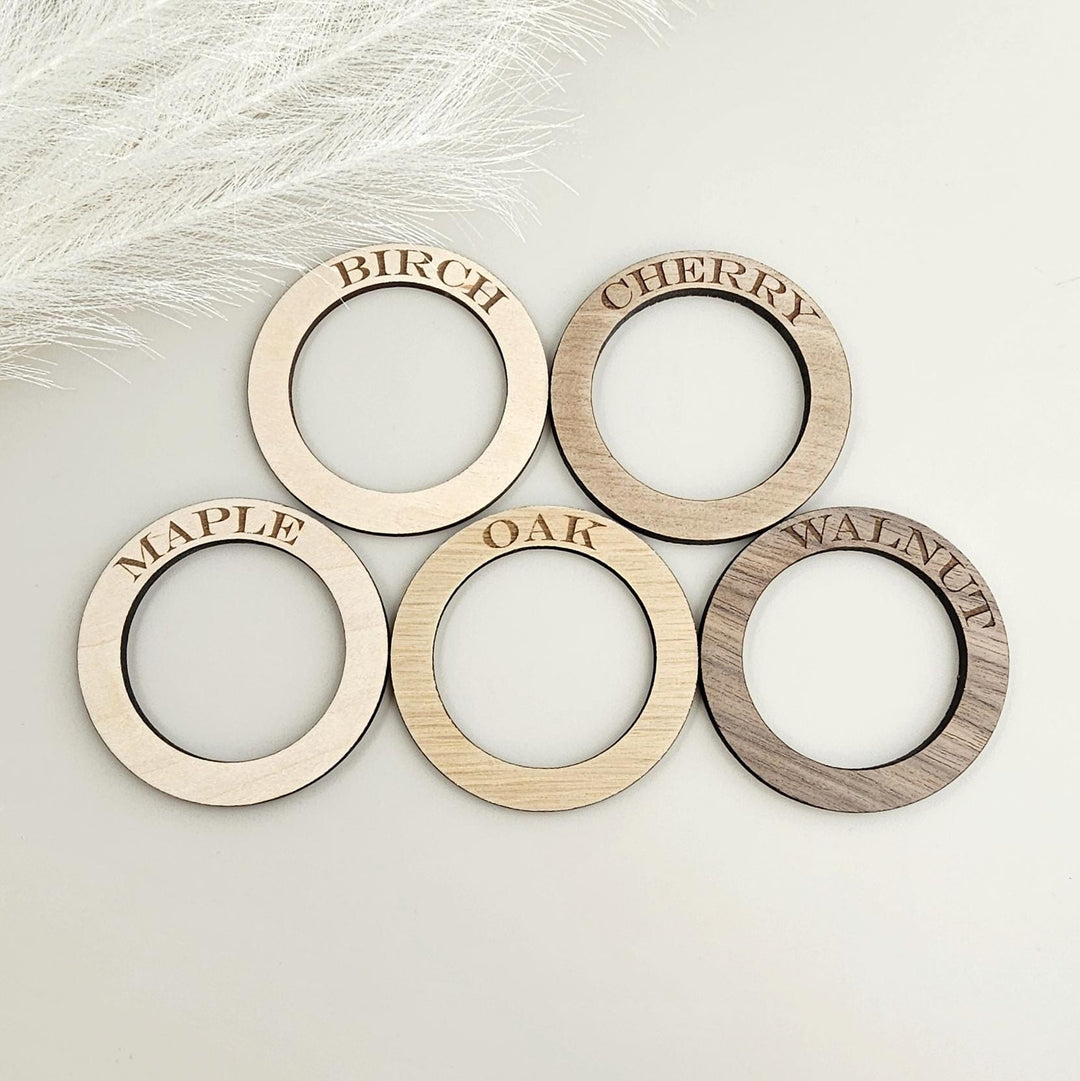 Personalised Wooden Napkin Rings - Rustic Wedding Table Decor, Christmas Dinner, Birthday Party, Anniversary Event, Table Place Setting