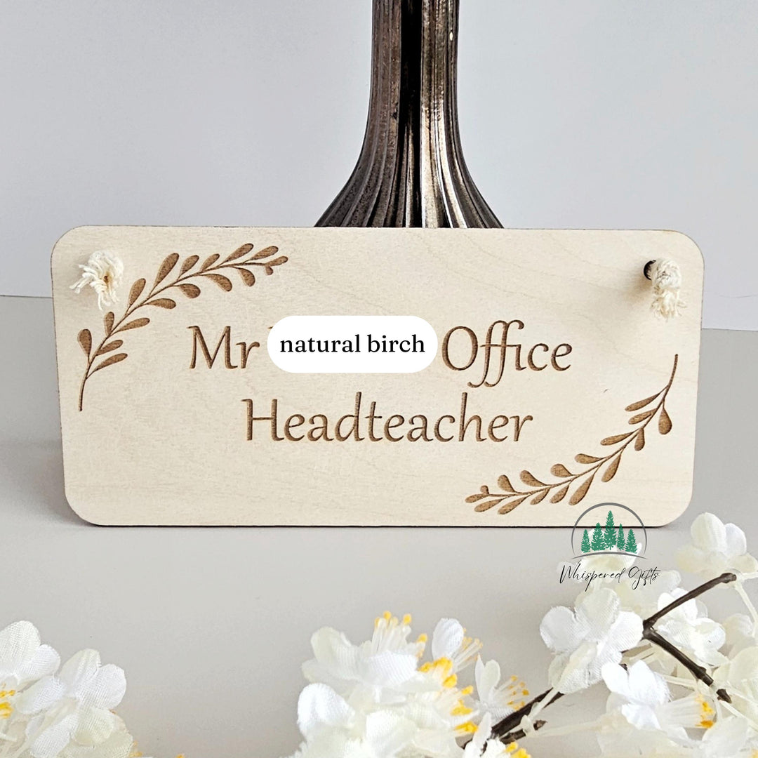 Personalised Rustic Wood Plaque: Laser Engraved Leaf Design