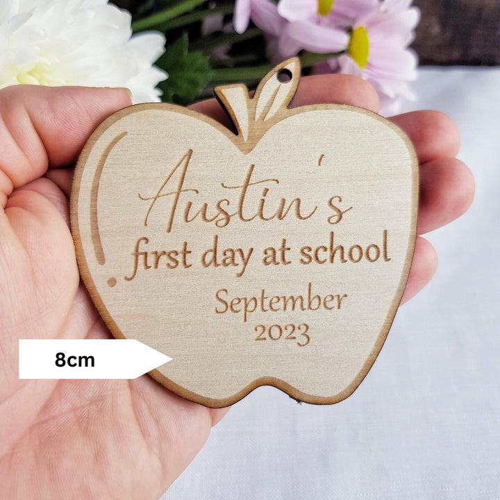 Personalised First Day of School Wooden Keepsake Plaque - Engraved Nursery Decor