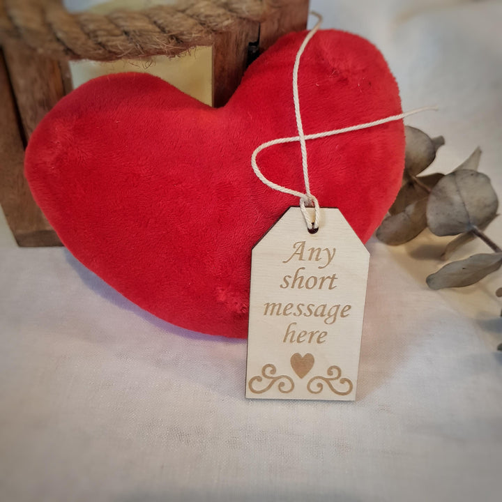 Romantic Wooden Keepsake Token - Personalised Love Plaque for Valentine's Wedding Anniversary Celebration