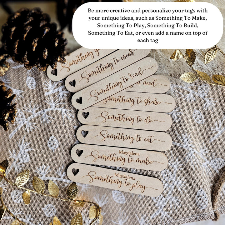 Personalised Wooden Christmas Gift Tags - Sustainable Reusable Holiday Present Wrapping