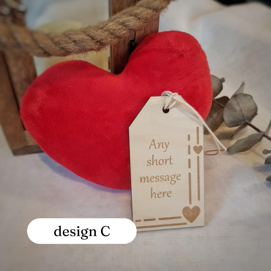 Romantic Wooden Keepsake Token - Personalised Love Plaque for Valentine's Wedding Anniversary Celebration