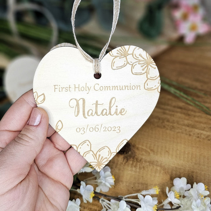 Personalised First Holy Communion Keepsake - Wooden Rustic Gift - Pamiatka Pierwszej Komunii Swietej - Baptism Christening Confirmation