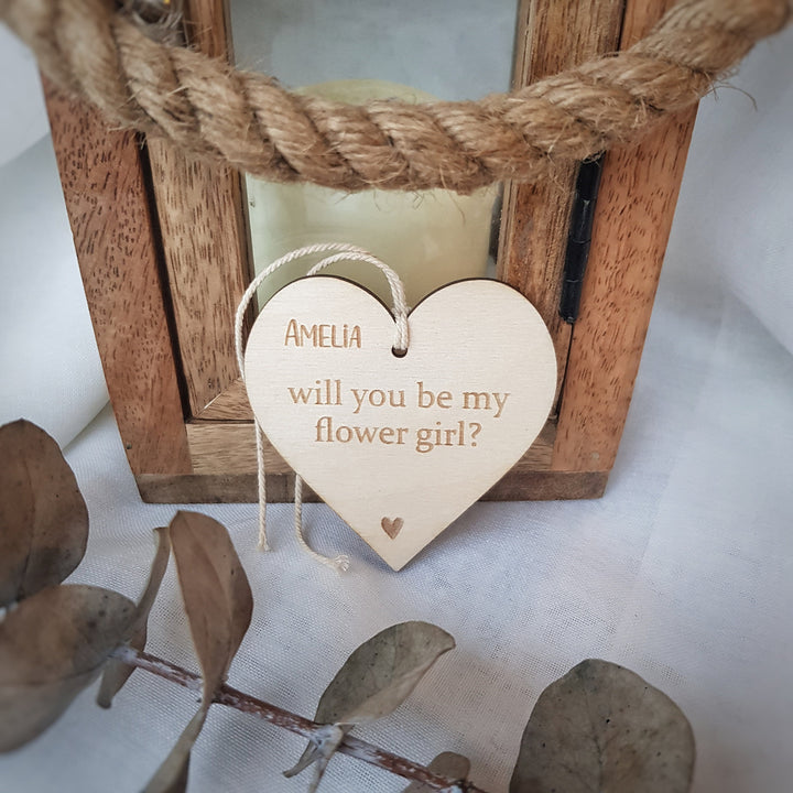 Personalised Will You Be My Maid of Honour Plaque, Bride Squad Proposal Ornament, Wooden Rustic Keepsake, Bridesmaid, Flower Girl