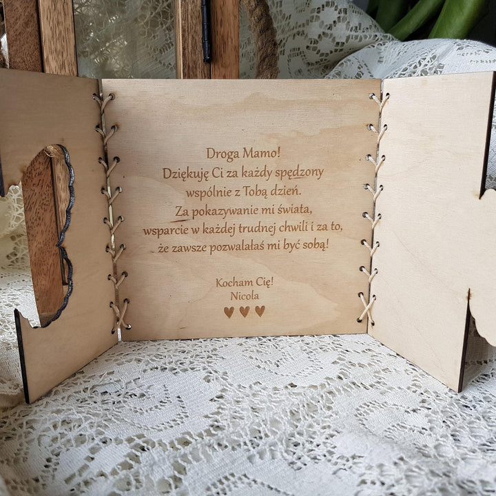 Boho Butterfly Card - Personalised Wooden Gift - Rustic Keepsake