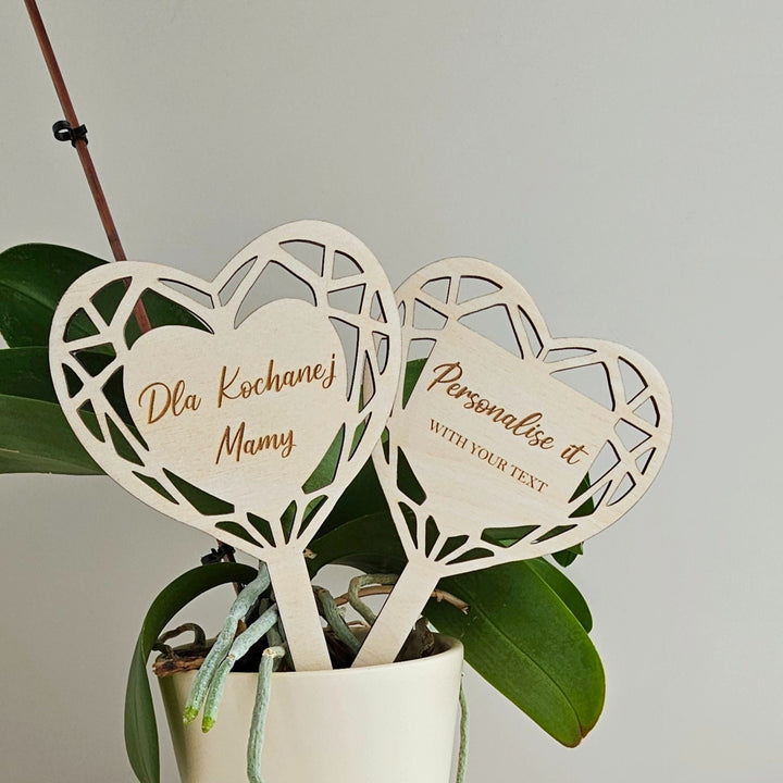 Personalised Wooden Plant Tag - Rustic Custom Plant Label For Gifts & Decor