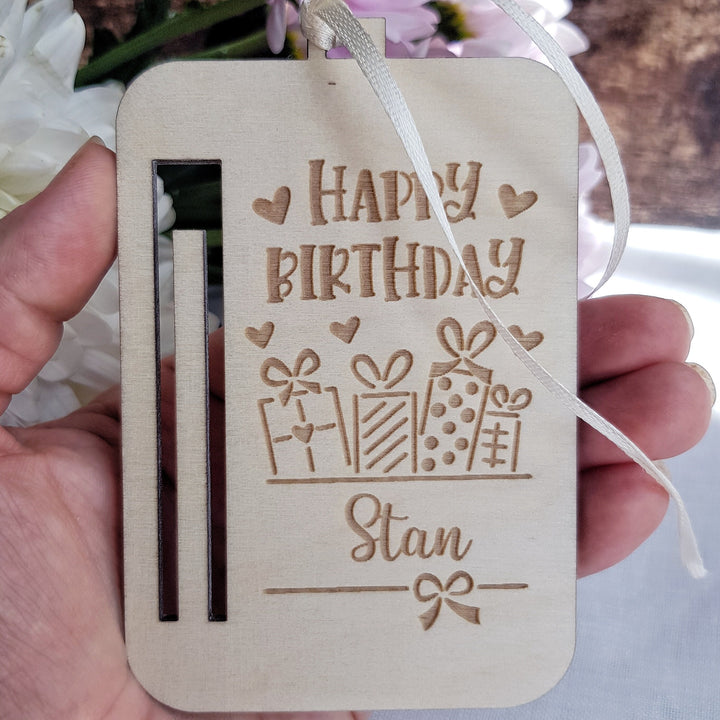 Personalised Money Holder – Custom Birthday Cash Box | Sustainable Wooden Gift Box