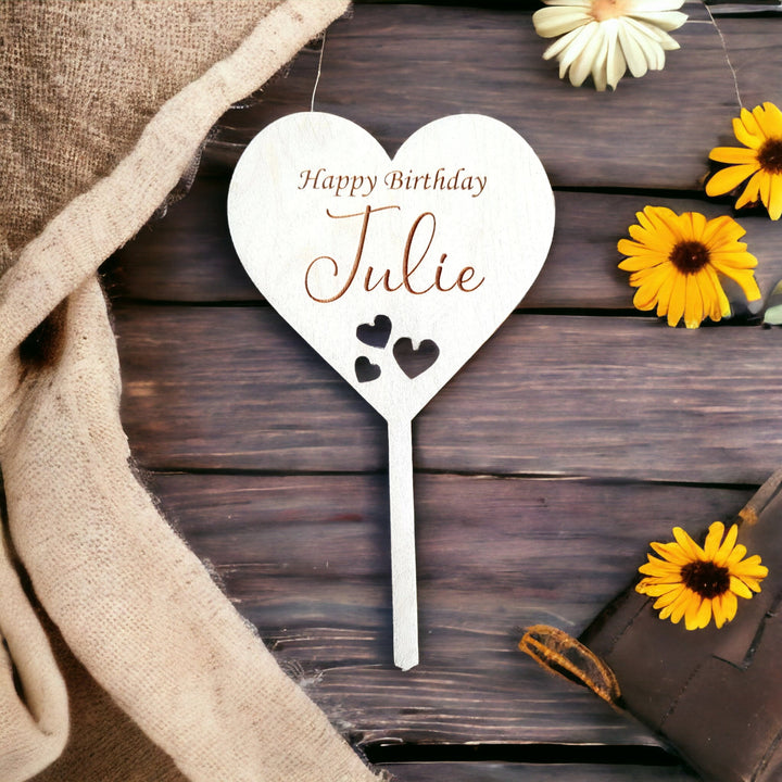 Personalised Cake Topper - Wooden Decoration - Birthday, Weddings, Anniversary, Baptism, First Holy Communion