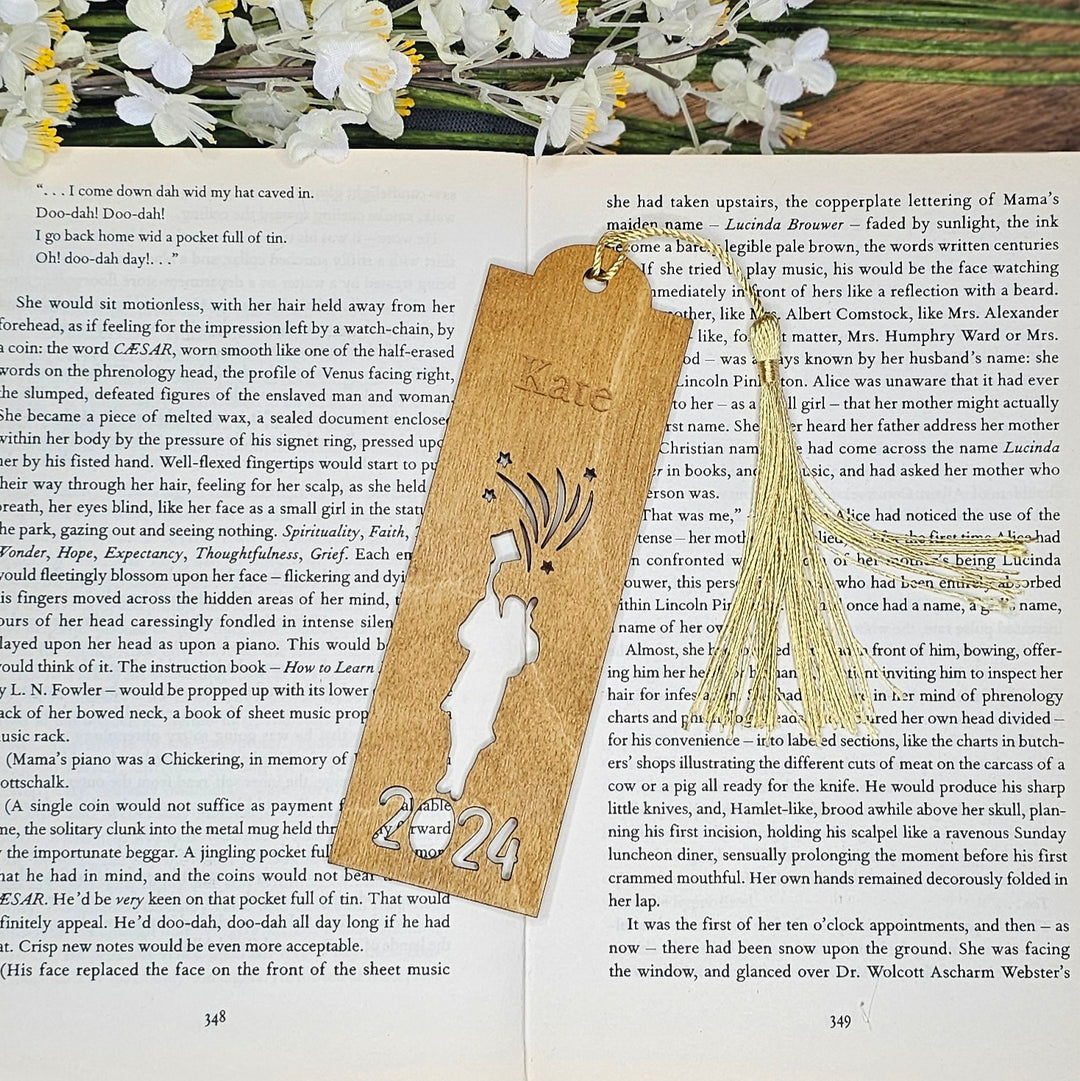 a bookmark with a picture of a dog on it