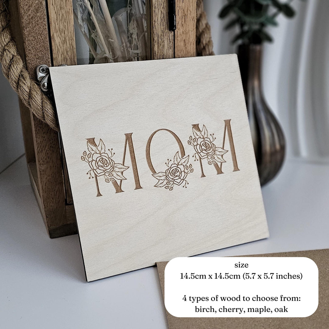 Personalised Wooden Mum Keepsake Plaque