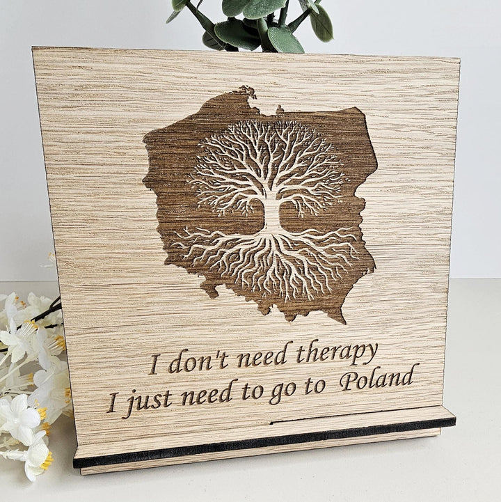 Poland Wooden Plaque - Custom Polish Patriot Gift Rustic Keepsake