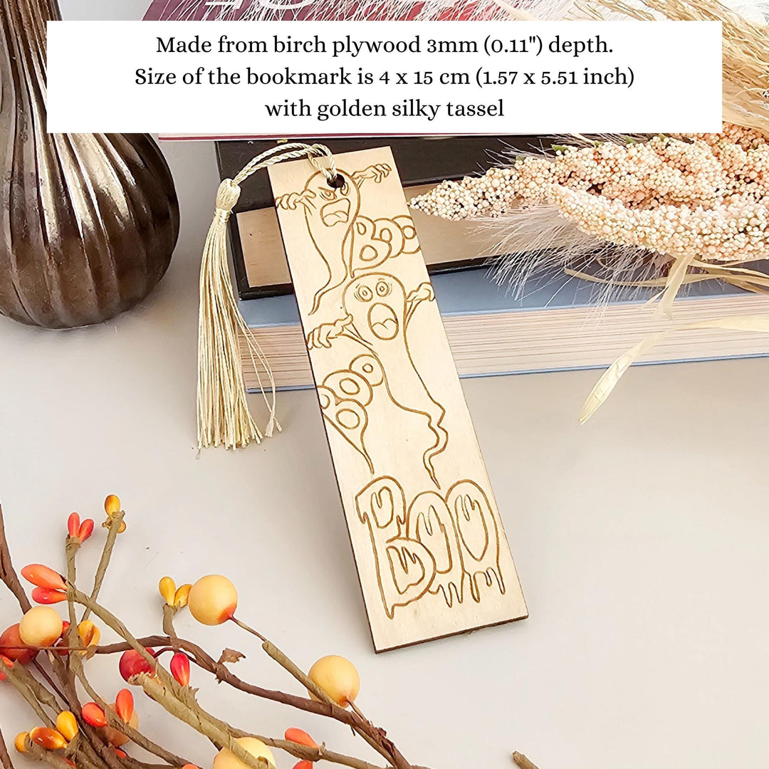 Halloween Ghost  Pumpkin Bookmark - Spooky Autumn Reading Accessory
