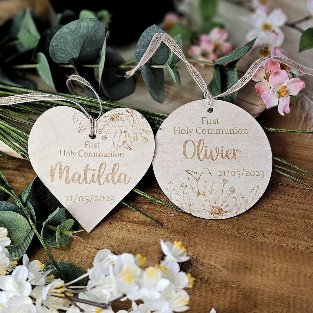 Personalised First Holy Communion Keepsake - Wooden Rustic Gift - Pamiatka Pierwszej Komunii Swietej - Baptism Christening Confirmation