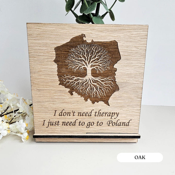 Poland Wooden Plaque - Custom Polish Patriot Gift Rustic Keepsake