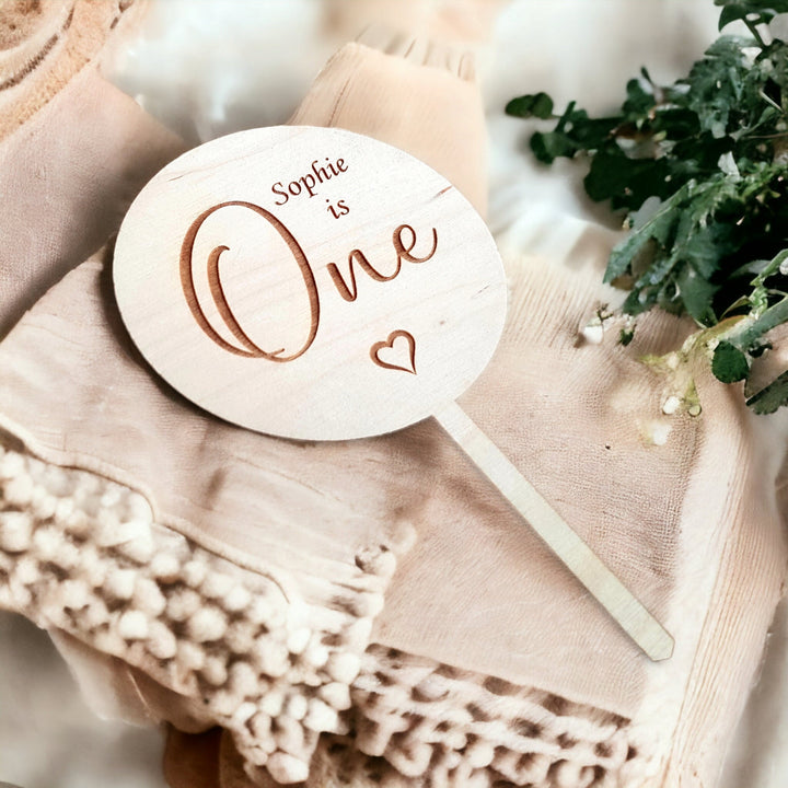 Personalised Wooden Cake Topper - Birthday, Weddings, Anniversary, Baptism, First Holy Communion