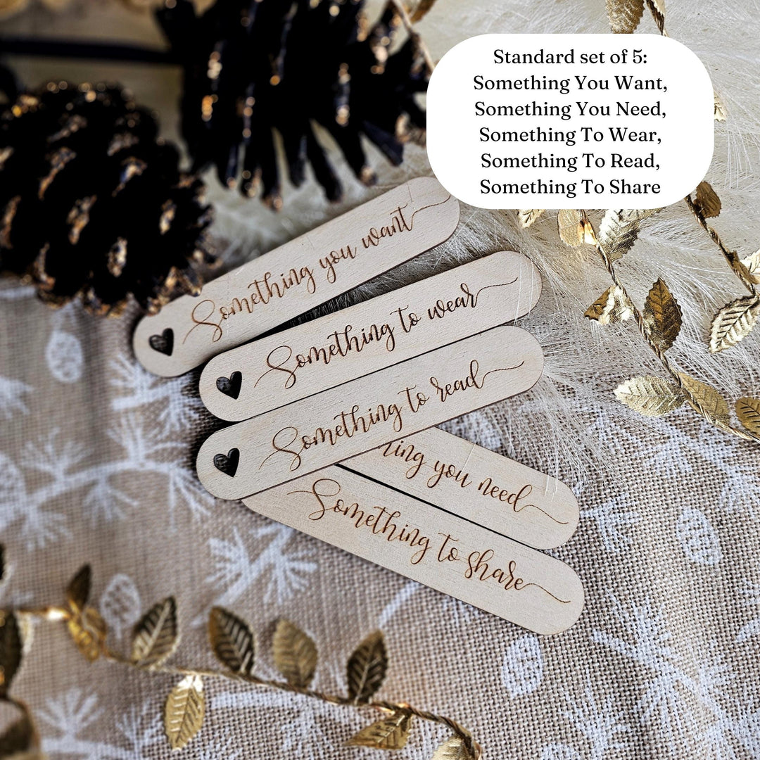 Personalised Wooden Christmas Gift Tags - Sustainable Reusable Holiday Present Wrapping